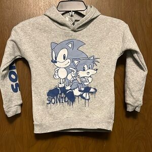 Sonic the hedgehog gray hoodie size 5